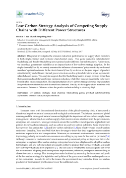 Low Carbon Strategy Analysis of Competing Supply Chains