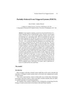 Partially-ordered event-triggered systems (POETS) (PDF 843KB)