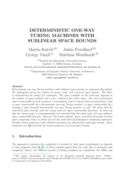 Deterministic One-Way Turing Machines with Sublinear Space (PDF