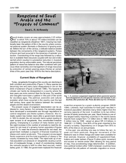 Rangeland of Saudi Arabia and the "Tragedy of Commons"