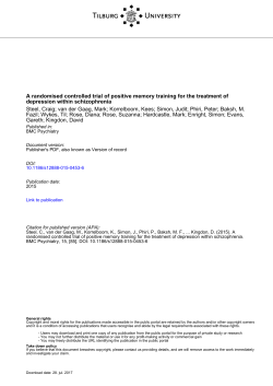Randomised controlled trial of positive - Research portal