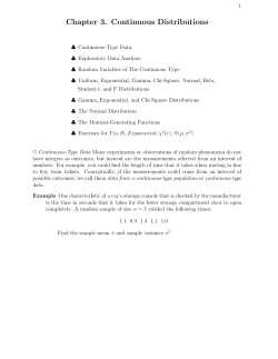 Chapter 3. Continuous Distributions