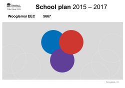 School Plan 2015-2017 - Wooglemai Environmental Education Centre