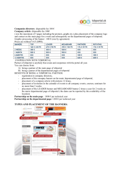 Advertising order for 2014