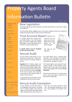 Property Agents Board Information Bulletin