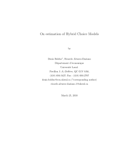 On estimation of Hybrid Choice Models