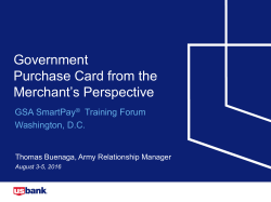 DoD Government Purchase Cards from the Merchant