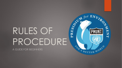 UNFCCC-COP21 Rules of Procedure for Beginners