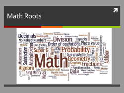 Math Roots