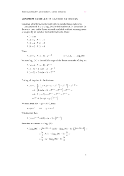 Switch and routers architectures: cantor networks CF Consider a