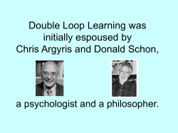 Double Loop Learning
