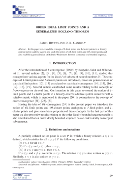 Order ideal limit points and a generalized Bolzano-theorem - Ele-Math