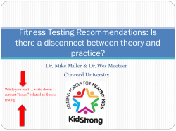 Fitness Testing Recommendations: Is there a disconnect between