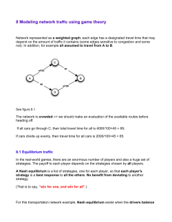 8 Modeling network traffic using game theory