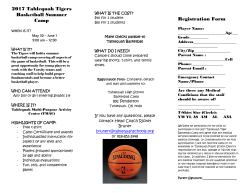 Basketball Camp - Tahlequah Public Schools