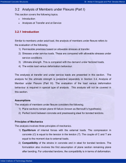 3.2 Analysis of Members under Flexure (Part I)