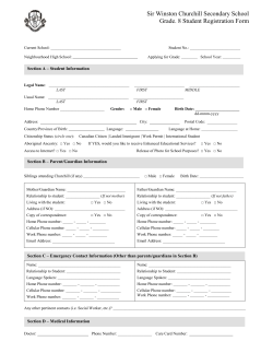 Updated-Grade 8 Catchment Student Registration Form