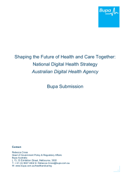 BUPA - National Digital Health Strategy