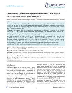 Spatiotemporal evolutionary dynamics of norovirus GII.4 variants