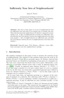 Sufficiently Near Sets of Neighbourhoods