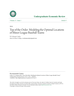 Modeling the Optimal Locations of Minor League Baseball Teams