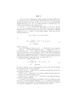 1. Let X1 and X2 be independent random variables each Bernoulli(&theta;