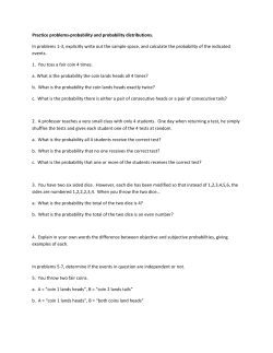 Practice problems-probability and probability distributions. In