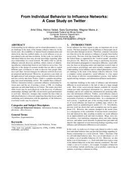 From Individual Behavior to Influence Networks