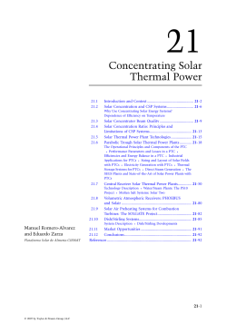 Concentrating Solar Thermal Power