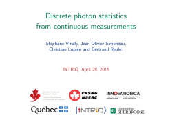 Discrete photon statistics from continuous measurements