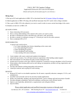 SI Leader Employment Application