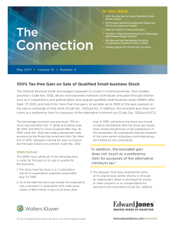 100% Tax-free Gain on Sale of Qualified Small