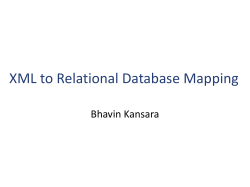 XML to Database Mapping