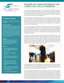 maximize sap hana&reg; performance and lower total cost of ownership