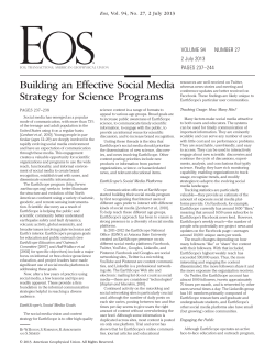 Building an Effective Social Media Strategy for Science Programs