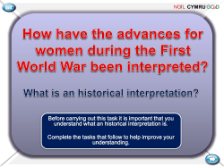 2.1.Women WW1-Interpretation