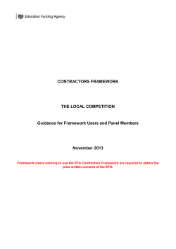 EFA Contractors Framework Local Competition Guidance