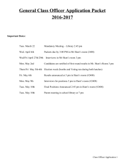 General Class Officer Application Packet 20162017