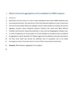 Effects of sectoral aggregation on CO 2 multipliers in MRIO analyses