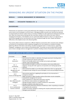 managing an urgent situation on the phone