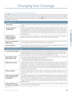 Change in Status Rules - Jackson Health System