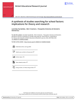 A synthesis of studies searching for school factors: implications for