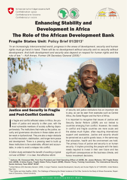 Enhancing Stability and Development in Africa