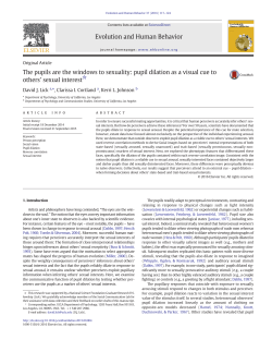 The pupils are the windows to sexuality: pupil dilation as a visual