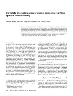 Complete characterization of optical pulses by real