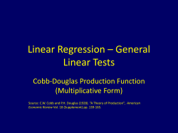 Linear Regression &ndash; General Linear Tests