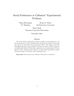 Social Preferences or Collusion? Experimental Evidence