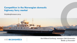 Competition in the Norwegian domestic highway ferry market