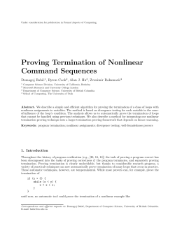 Proving Termination of Nonlinear Command Sequences