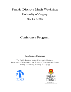 Prairie Discrete Math Workshop Conference